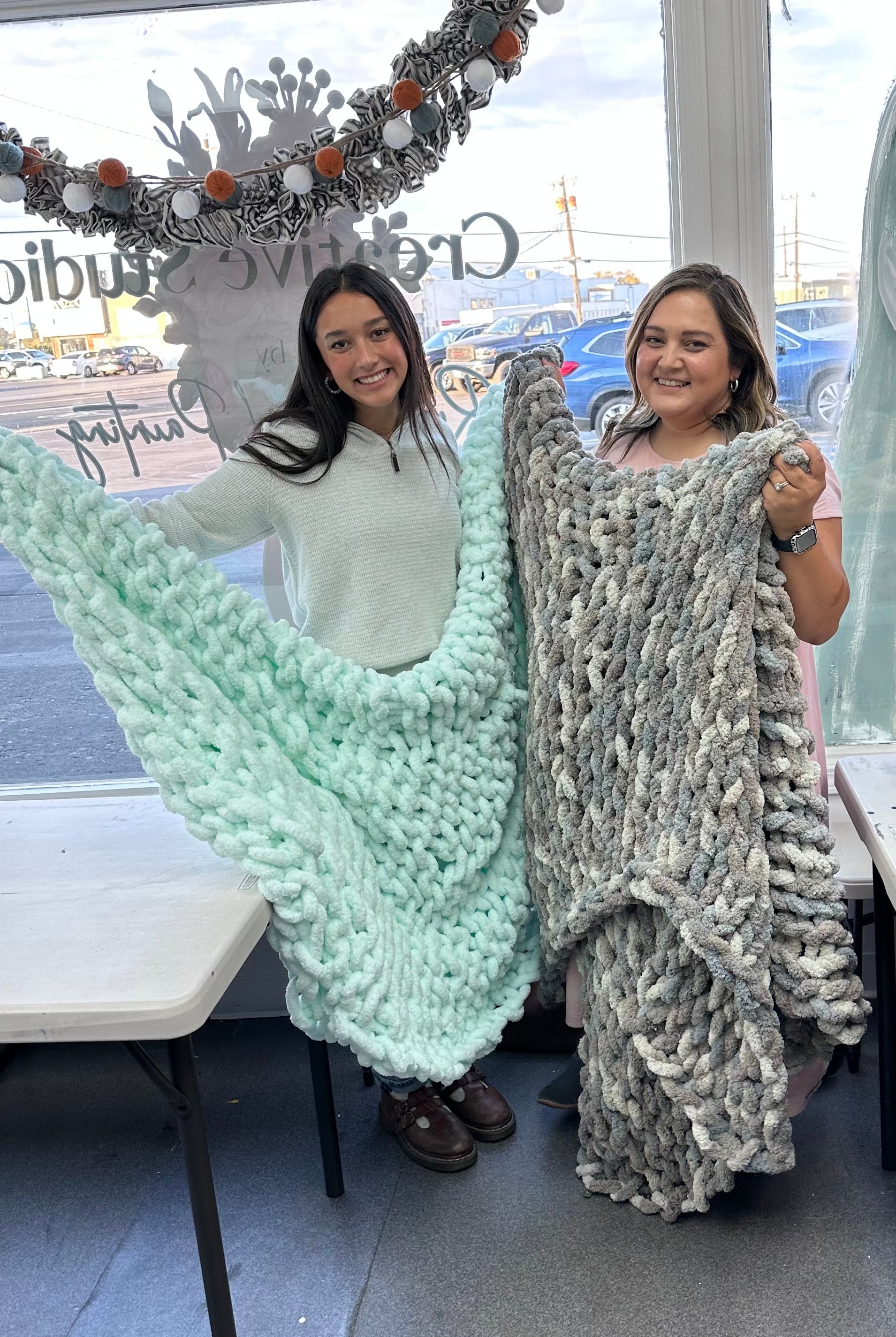 BYOY Chunky Blanket Class AM Rustic Girl Painting and Paint Parties